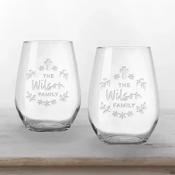 Personalized Easter Cross Wine Glasses, Set of 2