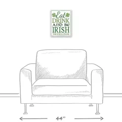 Personalized Eat Drink and Be Irish Canvas Print