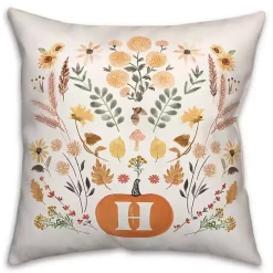Personalized Fall Floral Indoor/Outdoor Pillow