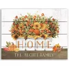 Personalized Fall Floral Home Wall Plaque