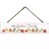 Personalized Fall Leaf Hanging Wall Plaque