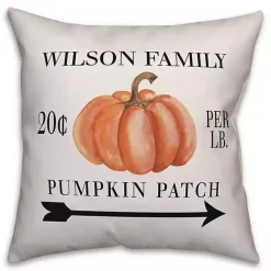 Personalized Family Pumpkin Patch Arrow Pillow