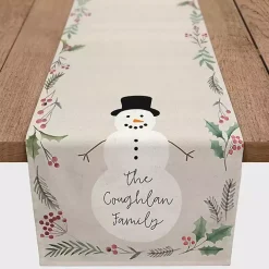 Personalized Family Snowman Table Runner, 90 in.