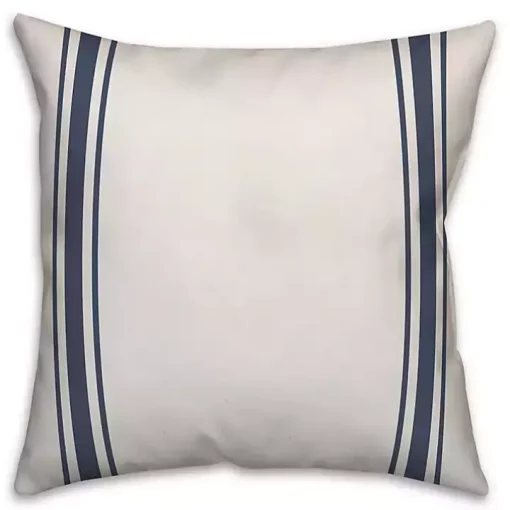 Personalized Farmhouse Stripe Monogram Pillow