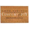 Personalized Good Tidings Coir Doormat
