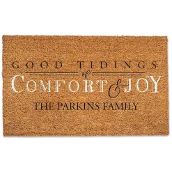 Personalized Good Tidings Coir Doormat