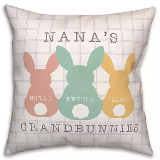 Personalized Grandbunnies Indoor/Outdoor Pillow