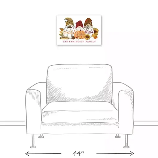 Personalized Grateful Gnomes Canvas Art Print