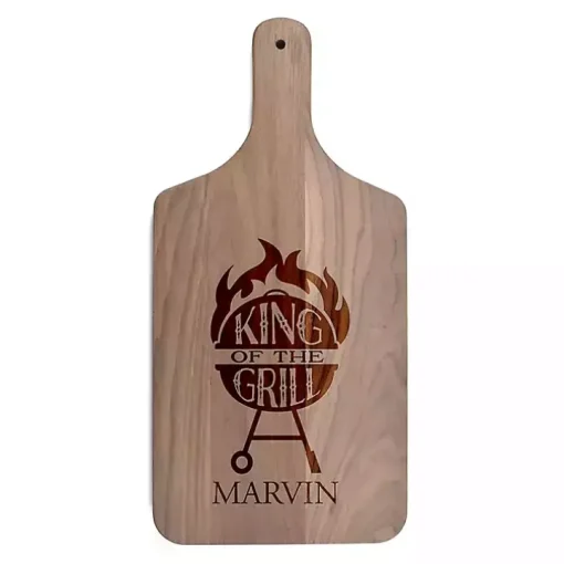 Personalized King of Grill Walnut Cutting Board