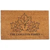 Personalized Leaf Trio Doormat