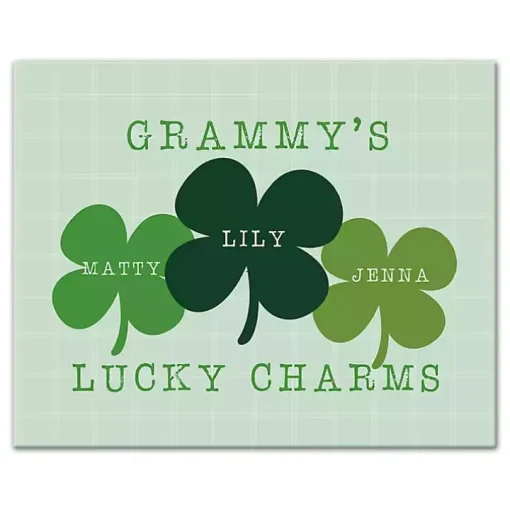 Personalized Lucky Charms Canvas Wall Plaque
