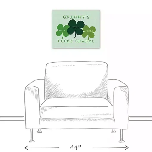 Personalized Lucky Charms Canvas Wall Plaque