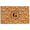 Personalized Monogram Bunny and Carrot Doormat