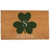 Personalized Monogram Clover Coir Doormat