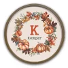 Personalized Monogram Fall Wreath Wall Plaque