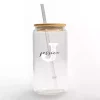 Personalized Monogram J Floral Glass Cup