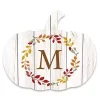 Personalized Monogram Pumpkin Shaped Wall Plaque