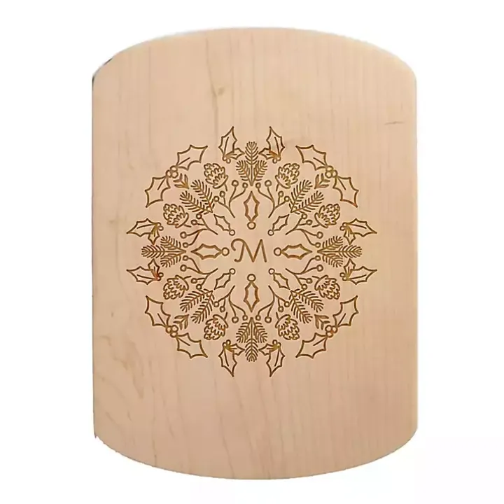 Personalized Monogram Snowflake Serving Board