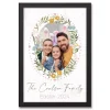Personalized Photo Floral Wreath Canvas Print