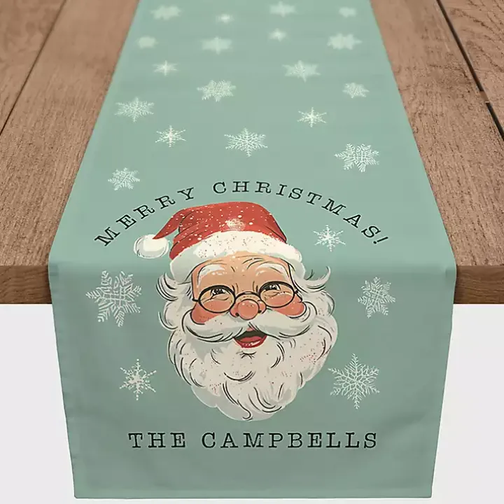 Personalized Retro Santa Table Runner, 90 in.