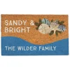 Personalized Sandy & Bright Christmas Doormat