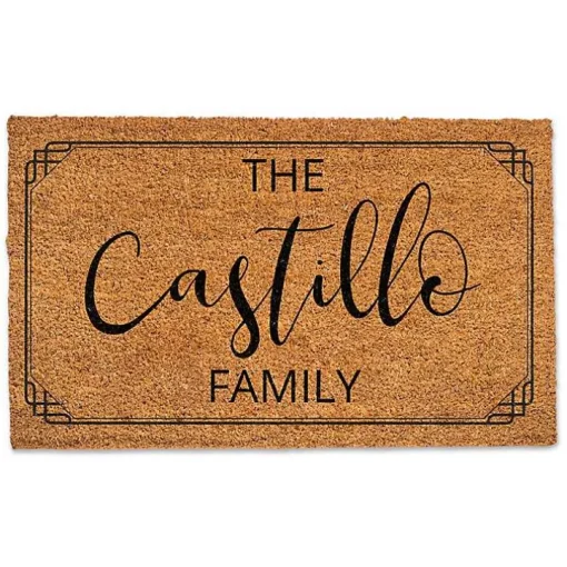 Personalized Simple Boarder Coir Doormat