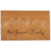 Personalized Simple Sketched Leaves Doormat