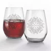 Personalized Snowflake Wine Glasses, Set of 2