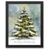 Personalized Watercolor Christmas Canvas Art Print