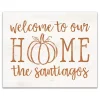 Personalized Welcome Home Fall Canvas Art Print