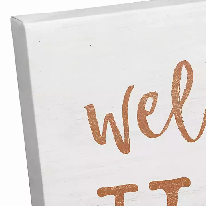 Personalized Welcome Home Fall Canvas Art Print