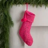 Pink Confetti Knit Christmas Stocking