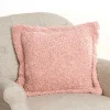 Pink Curly Faux Lamb Fur Pillow