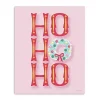 Pink Ho Ho Ho Wreath Canvas Print