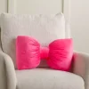 Pink Holiday Bow Shaped Pillow