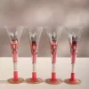 Pink Nutcracker Flute Glasses, Set of 4