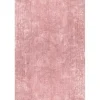 Pink Shag Washable Area Rug, 5x8