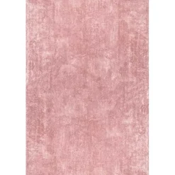 Pink Shag Washable Area Rug, 5x8