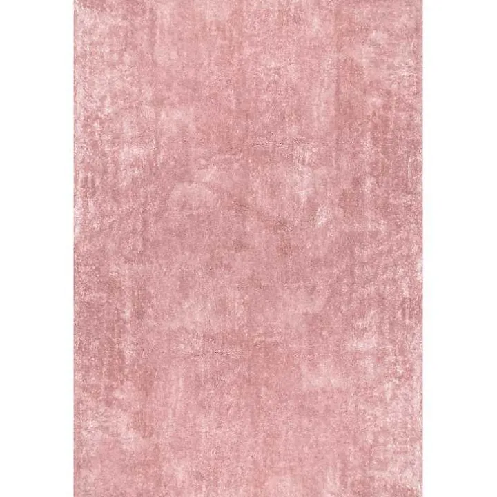 Pink Shag Washable Area Rug, 5x8