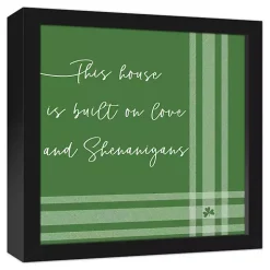 Plaid Love & Shenanigans Framed Canvas Wall Art