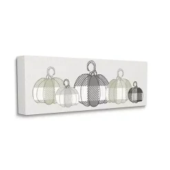 Plaid Patterned Pumpkins Canvas Art Print