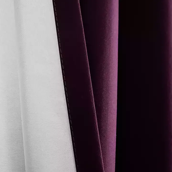 Plum Absolute Blackout Curtain Panel Set, 84 in.