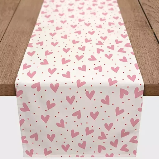 Polka Dot Hearts Table Runner, 90 in.