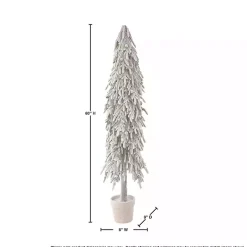 Potted Soft Touch Snowy Norfolk Pine Tree, 60 in.