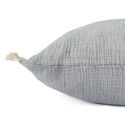 Powder Gauze Organic Fringe Throw Pillow