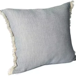 Powder Gauze Organic Fringe Throw Pillow