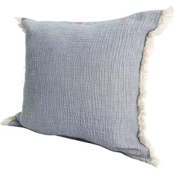 Powder Gauze Organic Fringe Throw Pillow