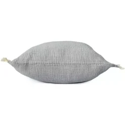 Powder Gauze Organic Fringe Throw Pillow
