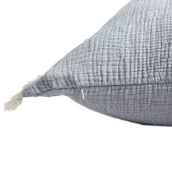Powder Gauze Organic Fringe Throw Pillow