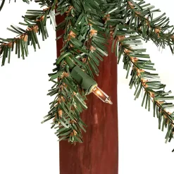 Pre-Lit Assorted Alpine Christmas Trees, Set of 3